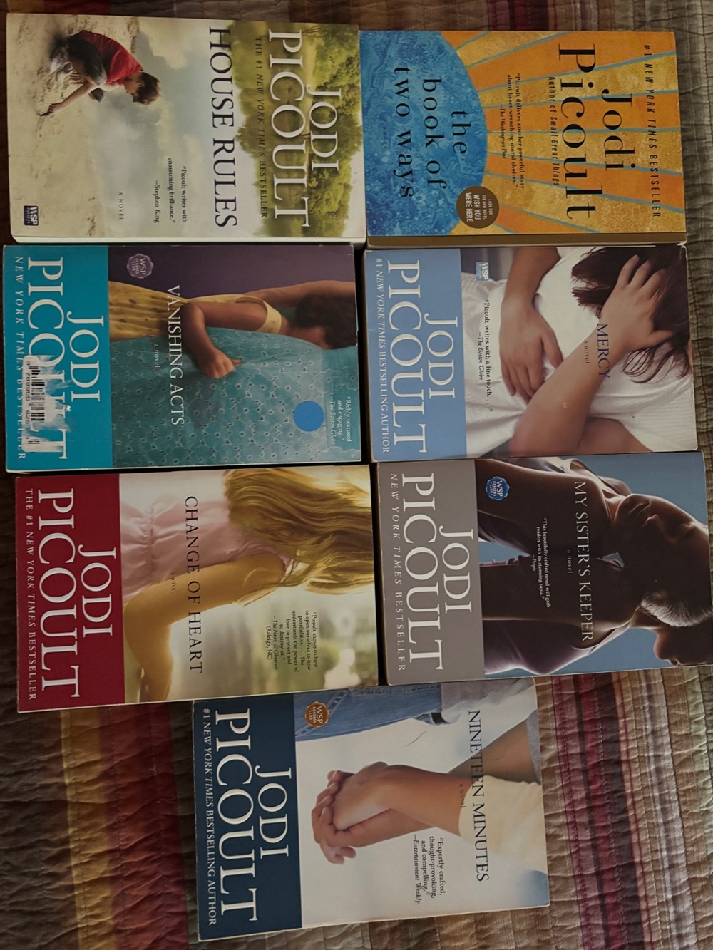 Lot of Jodi Picoult Paperback Books - Assorted Cover Colors